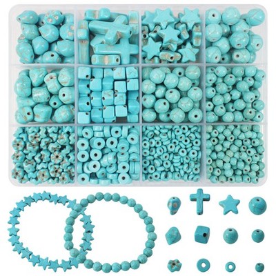 PAMIR TONG Turquoise Beads Sets for Jewerly Making Small, Set 