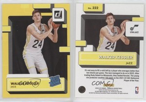 2022-23 Panini Donruss Rated Rookie Yellow Flood Walker Kessler #222 Rookie RC