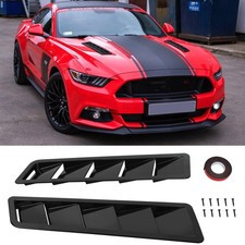 For Ford Mustang Car Hood Vent Louver Scoop Air Cover Flow Intake Gloss Black