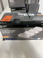 4 Pack Commercial Electric Color Changing Glare Control Recessed LED Light Kit