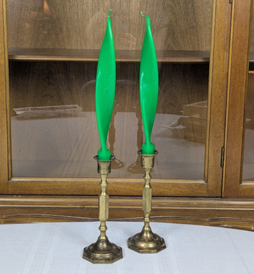 Rare VTG 1960s FIAMMA 5 Twisted Candles Green, Red, Purple 10'' Made In Italy NOS