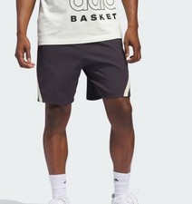 Adidas Select Men’s Basketball Shorts Size 2XL 7 In Inseam New Aurora Black $50