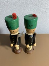A Set of German Erzgebirge Wood Soldier Figures 3.25 Inches