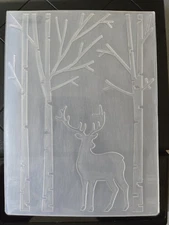 Darice REINDEER/DEER IN THE WOODS Embossing Folder