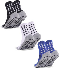 3 Pairs Kids Grip Athletic Socks 4 Pairs Soccer anti Slip Sports Socks Small