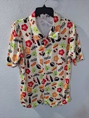 SF Giants Coca-Cola Zero Sugar SGA Hawaiian Shirt Men's M All Over Print Classic