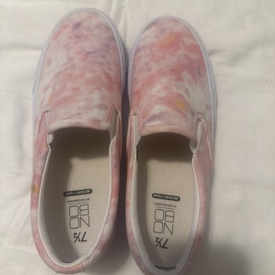 No Boundaries Teen Girl Canvas Skate Slip-On Sneakers Classic & Comfort Sz 7.5