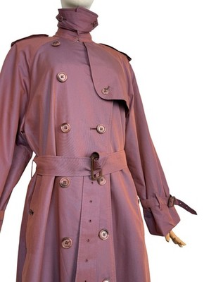 Rare🔥 Burberry Prorsum Iridescent Trench Coat Vintage Belted 80s