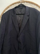 Jason Barbaro Collection 100% Wool Navy Blazer/Sport Coat 54R
