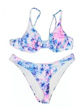 Shekini Women Blue Two Piece Swimsuit L