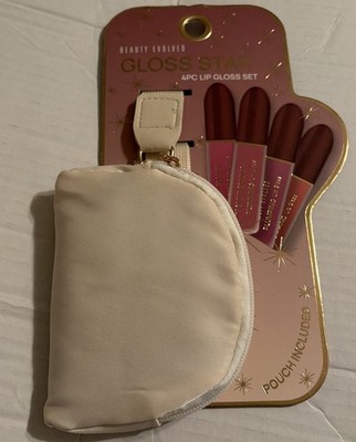Beauty Evolved Gloss Star 4pc Lip Gloss Set with Pouch New Sealed