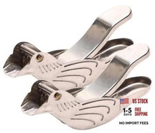 2 Pcs Silver Bird Shape Lemon Juicer Stainless Steel Manual Lemon Juicer and