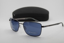 NEW COLUMBIA C121S 070 GUNMETAL GREY BLUE LENS AUTHENTIC SUNGLASSES 62-18