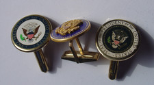 SINGLE CUFFLINK Lot George Bush Vice Ronald Reagan President Gold Filled Jostens