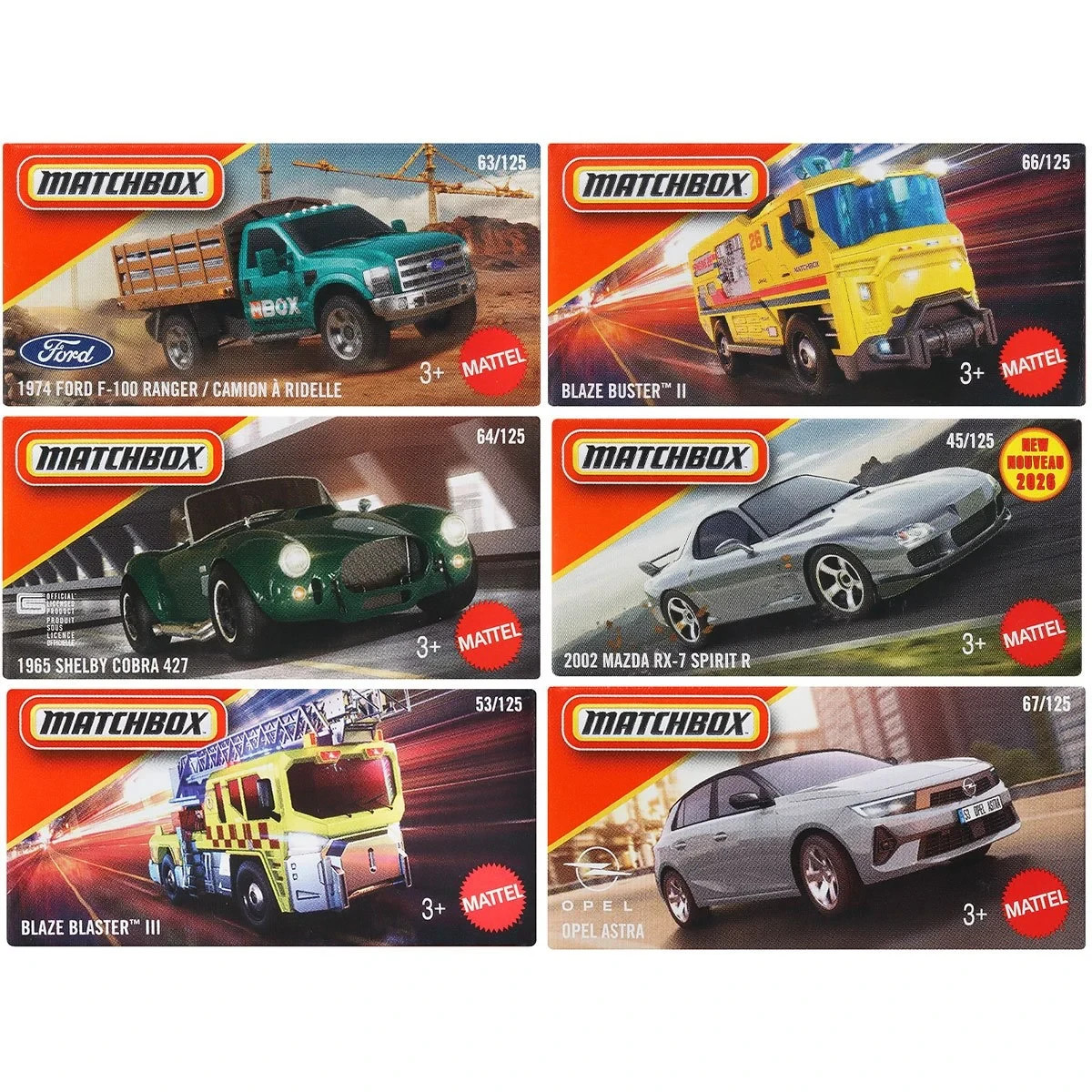 Matchbox 2026 Power Grabs - Case G (Mix 6) Complete Box of 24 Cars