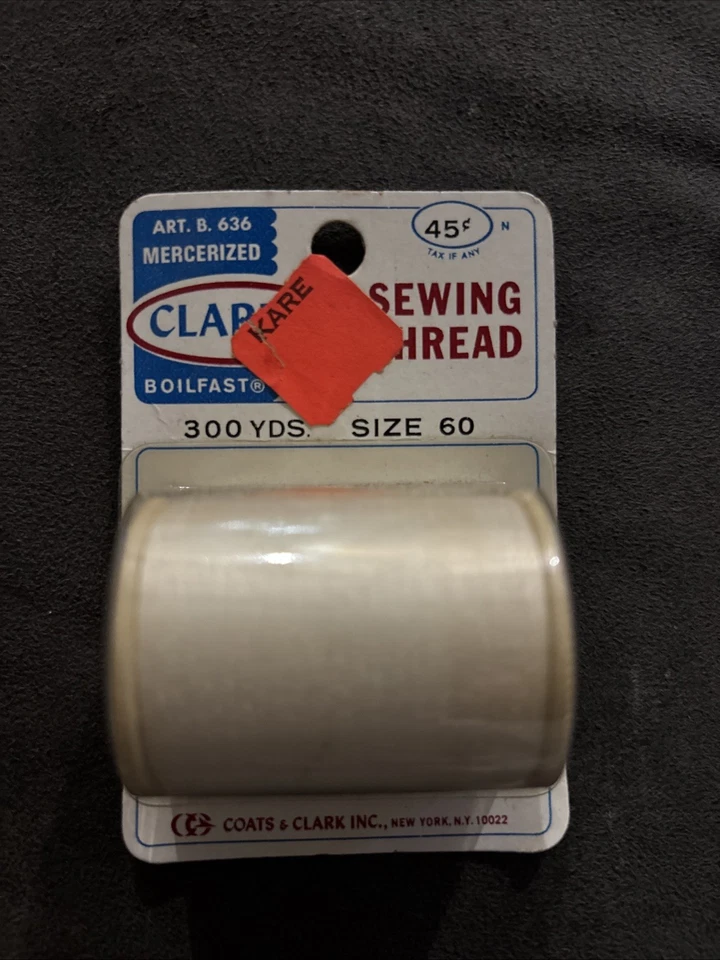 Clark's O.N.T. Sewing Thread In Original Packaging Lot Of 4 White And Cream - Image 3 of 4