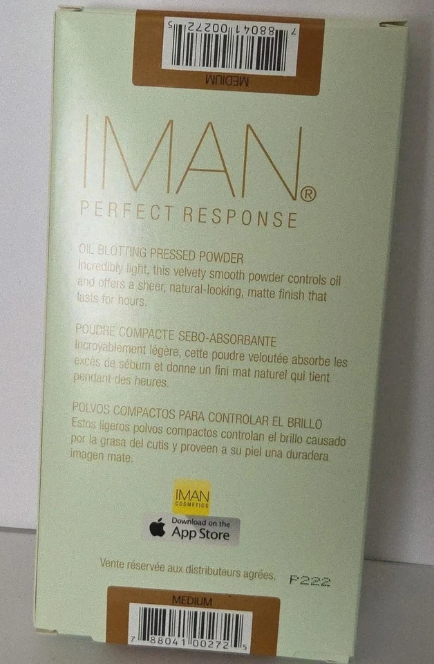 IMAN Perfect Response Oil Blotting  Pressed Powder Medium-.35oz  - Image 2 of 2