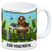 Kaffeebecher Mit Faultier Motiv Und Spruch: Schon Wieder Montag ... Becher