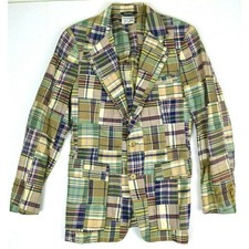 Vtg Polo Ralph Lauren Sport Coat Blazer Youth XL or XS/S 70s Madras Patchwork