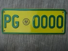 c2000 South Australia PERSONALISED MOTORCYCLE PG-0000 green/yellow license plate