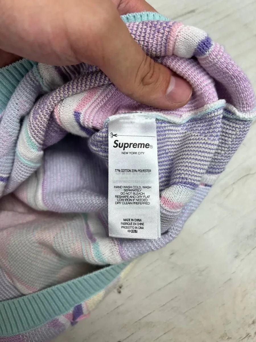 Supreme Abstract Textured Zip Up Polo Men SZ M | eBay