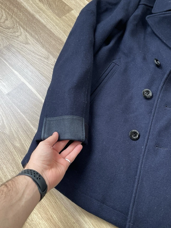 G STAR Men’s Traction Wool Navy Peacoat Size L - Image 4 of 4