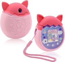 Stylish Pink Tamagotchi Pix Silicone Case with Hand Strap - Optimal Security