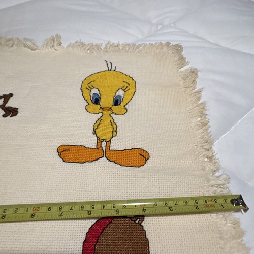 "Manta colgante Looney Tunes de colección contada punto de cruz completa 27"" X34""" - Imagen 4 de 15