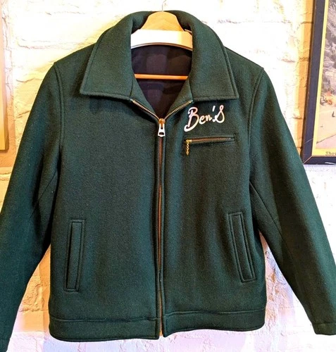 Ben Davis Melton Wool Green Worlwear Jacket, Men's, fits US S, Japanese Size M - product listing photo