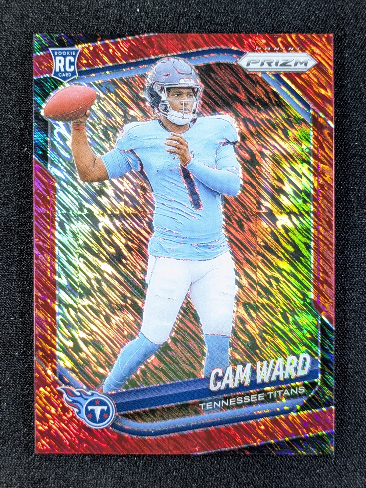2025 Panini Prizm CAM WARD 29/49 Rookie RC Red Shimmer Tennessee Titans #352