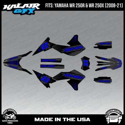 Graphics Kit for Yamaha WR250R WR250X (2008-2021) Splash Series - BLUE-SHIFT