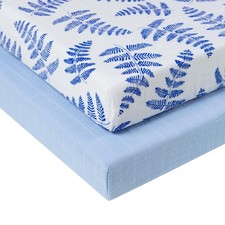 Organic Muslin Crib 2-Pack 100 Organic Cotton, Fitted Crib Mattress , Soft...