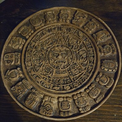 Mayan Aztec Calendar wall art- Ancient Native Decal Calendario Azteca Maya (4)