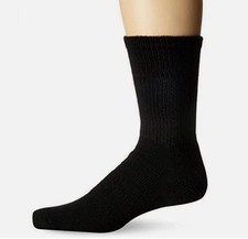 Thorlos L13526 Unisex Black Walking Crew 1 Pair Socks Size M W6.5-10 M5.5-8.5