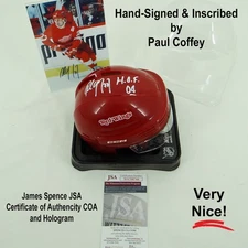 Paul Coffey Detroit Red Wings Hand-Signed 1/2 Scale Replica Helmet w/ JSA COA