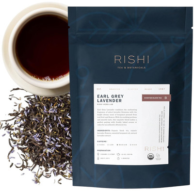Earl Grey Lavender Loose Leaf Pure Black Tea - Organic with Bergamot Oil and Lav