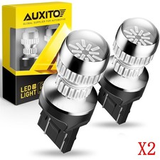 AUXITO Red 7443 7440 LED Tail Brake Canbus Turn Signal Light Bulbs Error Free 4x