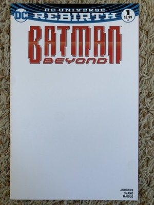 BATMAN BEYOND #1 (DC 2016) BLANK Sketch Variant-Rebirth-1st Print-VF/NM