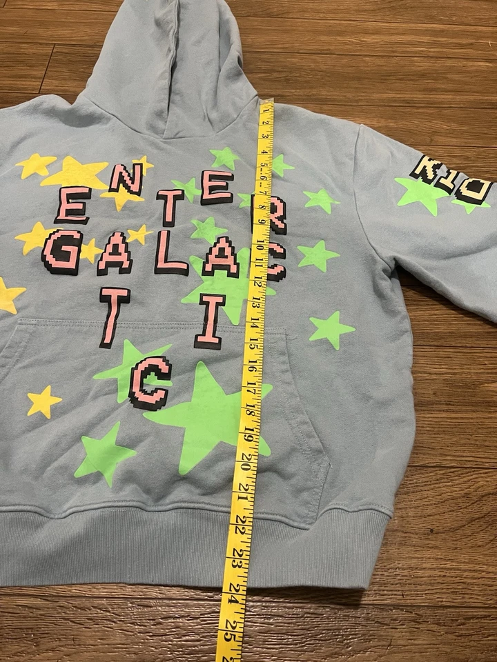 Moletom com capuz Kid Cudi masculino pequeno mercado de pulgas de planta de cacto entergalactic brilho no escuro - Imagem 3 de 4