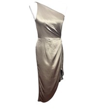 Jenny Yoo Calla One Shoulder Sleeveless Asymmetrical Midi Dress Bridesmaid  4