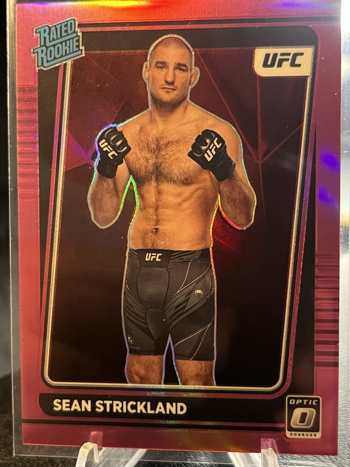 2022 Panini Donruss Optic UFC Rated Rookie Sean Strickland #111 Pink Prizm /25