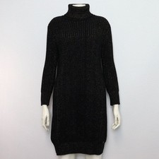 CHANEL Marine Kaschmir Seidenmischung Damen Strickkleid 58595 152317965