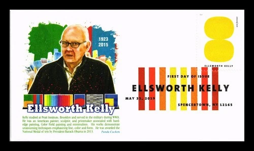 US COVER ELLSWORTH KELLY ARTIST FIRST DAY ISSUE PANDA CACHET