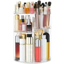 360  Rotating Makeup Organizer, DIY 7 Adjustable Layers Spinning Holder, La