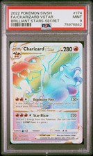Pokemon Card Charizard Vstar 174/172 Secret PSA 9 SWSH Brilliant Stars