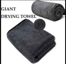 Water Absorbing 24 x 36" Car Wash Microfiber Drying Towel Twisted Loop 1500GSM