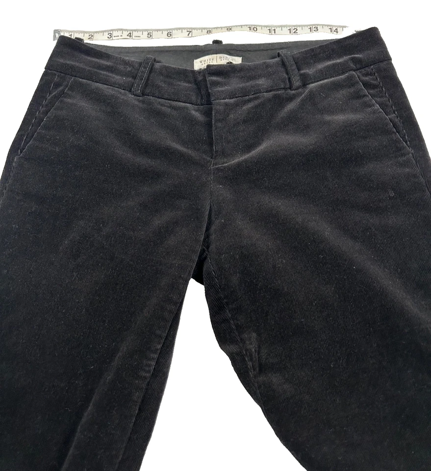 Calça social feminina White House Black Market cropped veludo tamanho 4 preta algemada - Imagem 2 de 4