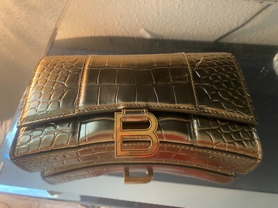 Balenciaga gold hourglass bag women