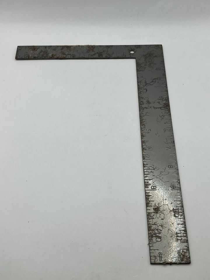 Vintage Tools Carpenter Square Steel 8-Inch by 12-Inch Silver - Image 2 of 3
