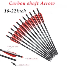 Archery Crossbow Bolts Carbon Arrows Target Hunting Shooting Screw Points 16-20“